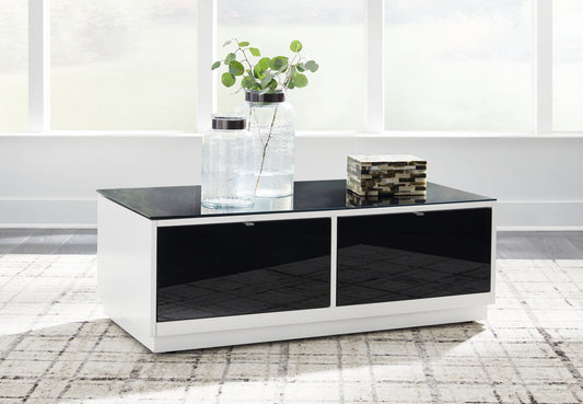 Gardoni - Rectangular Cocktail Table - White / Black