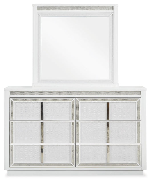 Chalanna - Dresser And Mirror - White