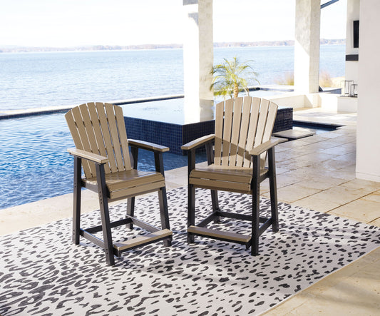 Fairen Trail - 5 Pc. - Counter Dining Set - Black / Driftwood