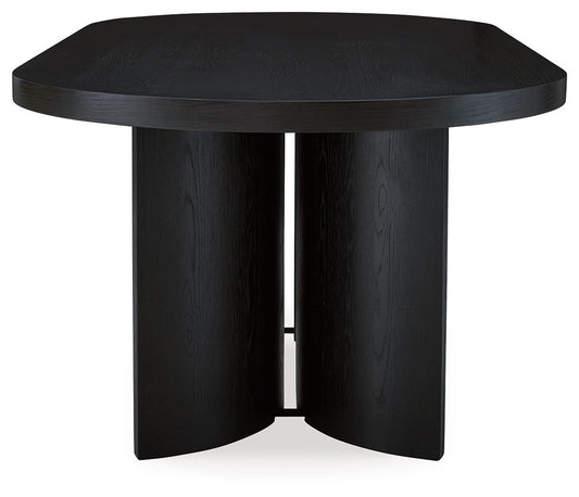 Rowanbeck - Oval Dining Room Table - Black