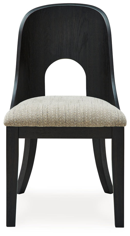 Rowanbeck - Dining Upholstered Side Chair (Set of 2) - Gray / Black