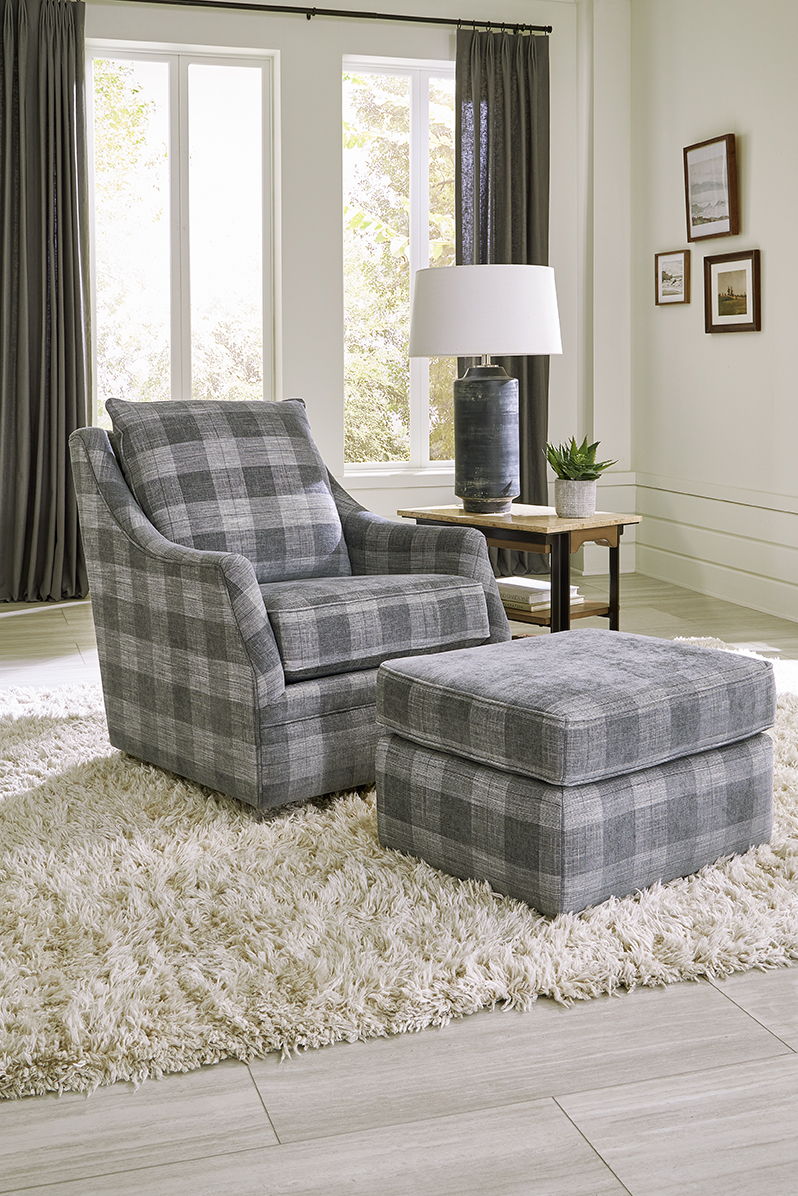 Nessa - Fabric Gliding Ottoman