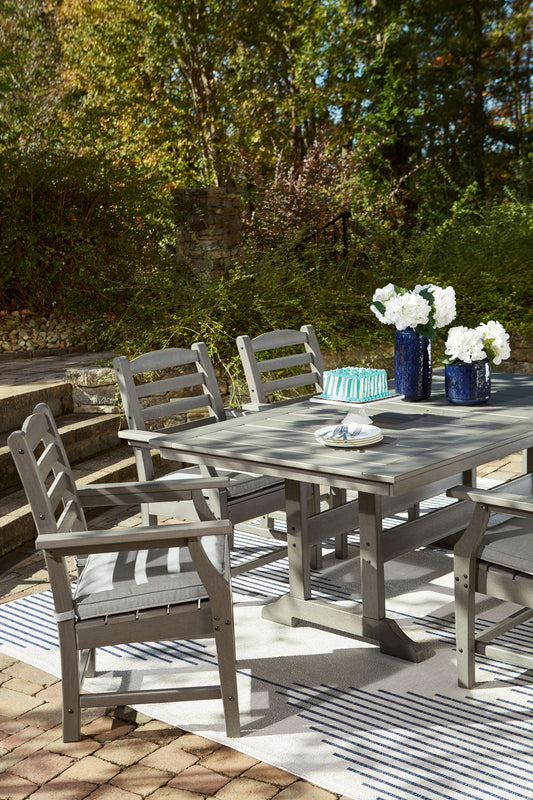 Visola - 7 Pc. - Dining Set with 6 Chairs - Gray