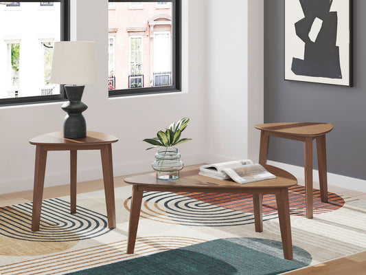 Lyncott - Occasional Wood Table Set (Set of 3) - Brown