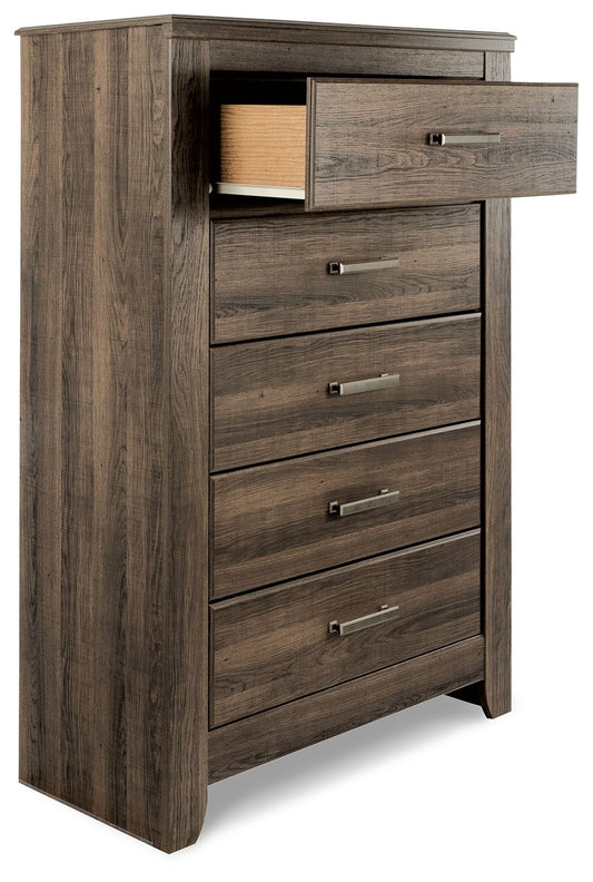 Juararo - Five Drawer Chest - Dark Brown