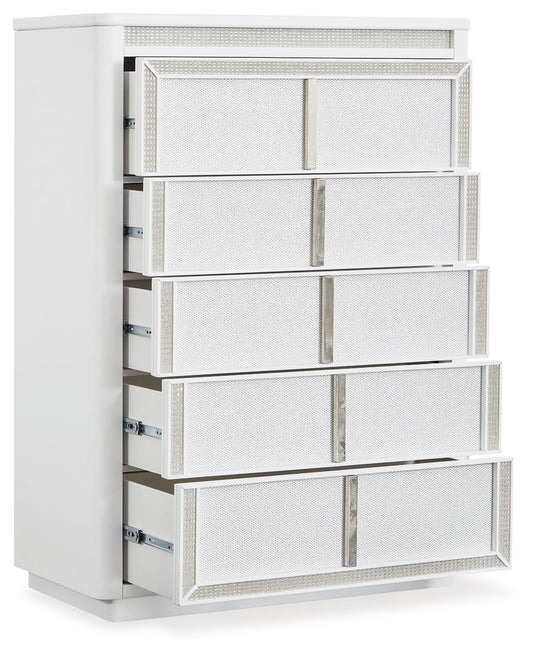 Chalanna - Five Drawer Chest - White