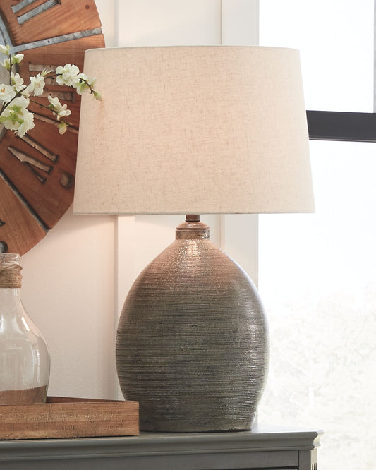 Joyelle - Terracotta Table Lamp - Gray