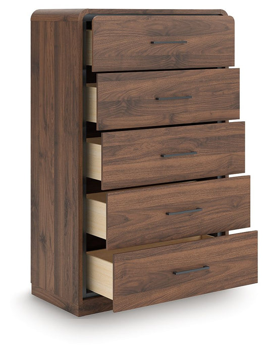 Fortlorn - Five Drawer Chest - Walnut Brown