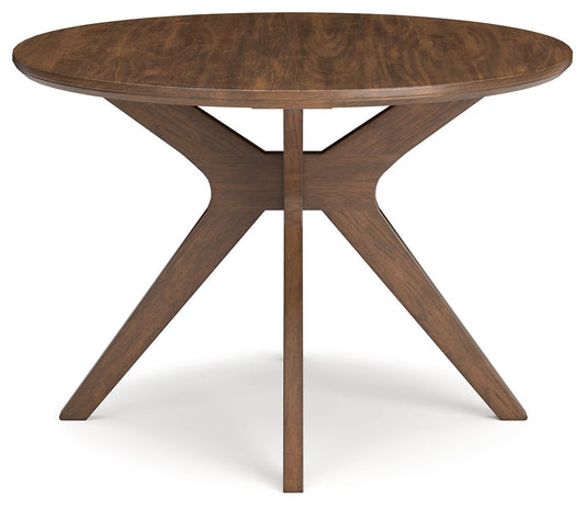 Lyncott - Round Dining Room Table - Brown