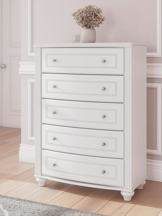 Kozlani - Five Drawer Chest - White