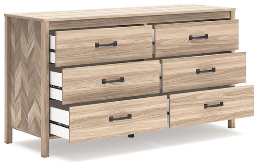 Battelle - Six Drawer Dresser - Tan