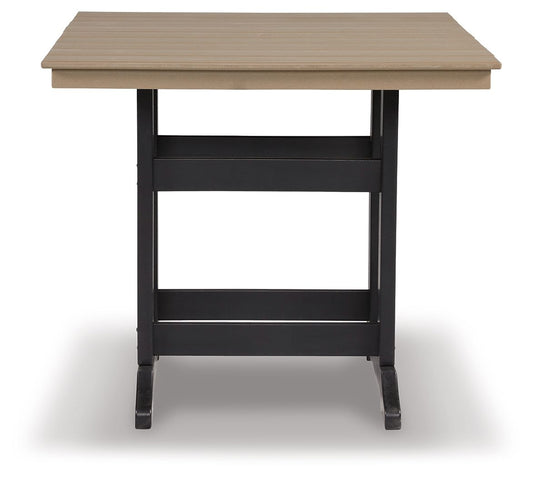 Fairen Trail - Square Counter TBL w/Umb OPT - Black / Driftwood
