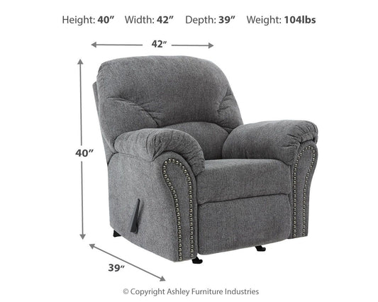 Allmaxx - Rocker Recliner - Pewter