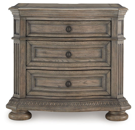 Ardenfield - Three Drawer Night Stand - Light Brown
