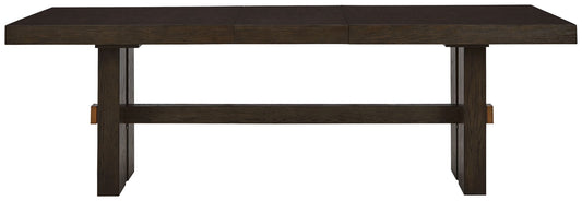 Burkhaus - Rectangular Dining Room Extension Table - Dark Brown