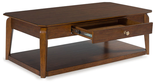 Trenmour - Rectangular Cocktail Table - Medium Brown