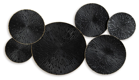 Rhetlen - Wall Decor - Black / Gold Finish