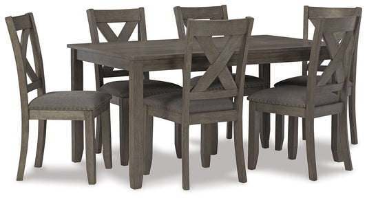 Caitbrook - RECT DRM Table Set (Set of 7) - Gray