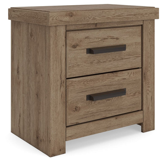 Oliandon - Two Drawer Night Stand - Light Brown