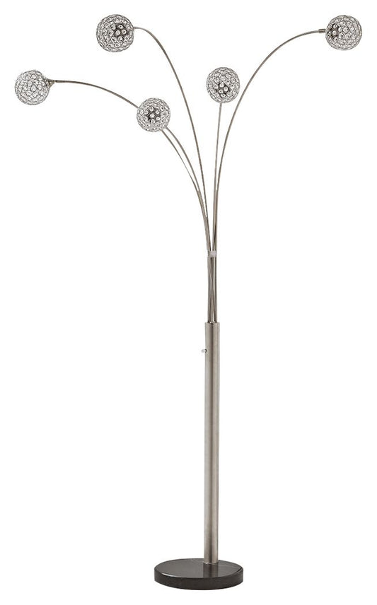 Winter - Metal Arc Lamp - Silver Finish