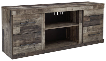 Derekson - LG TV Stand With Fireplace Option - Multi Gray