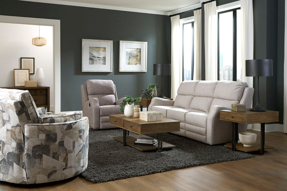 EZ Motion - EZ1A00H - Double Reclining Sofa With Power Tilt Headrest