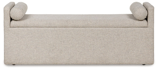 Galliden - Large Upholstered Dining Room Bench - Beige
