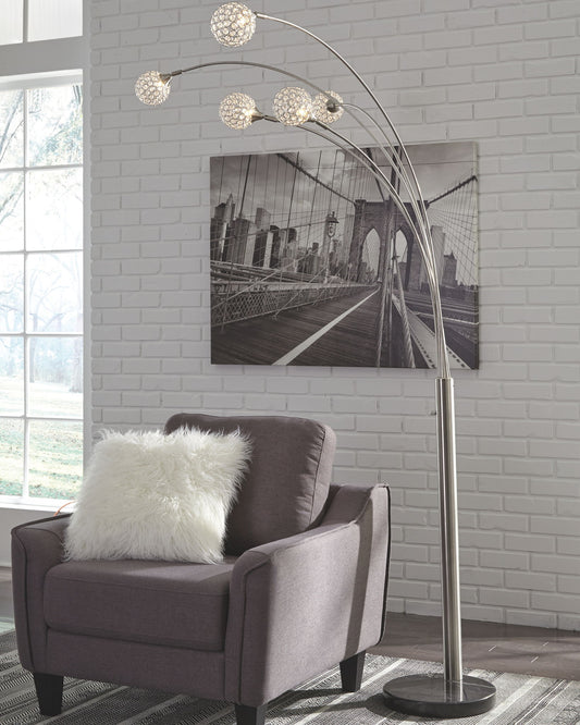 Winter - Metal Arc Lamp - Silver Finish