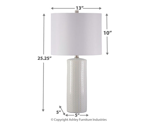 Steuben - Ceramic Table Lamp (Set of 2) - White