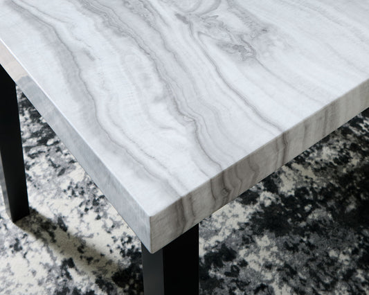 Mervannie - Square Dining Room Counter Table - Gray / Black