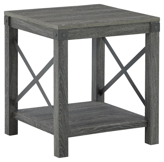 Freedan - Square End Table - Grayish Brown