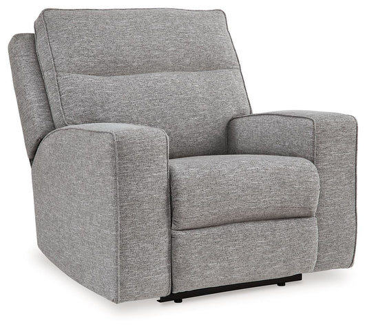Biscoe - Power Recliner /Adj Headrest - Pewter