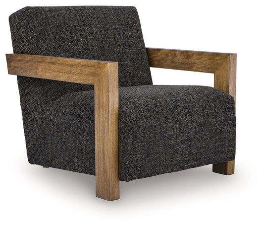 Dorney - Accent Chair - Charcoal / Brown