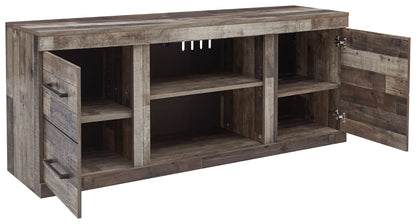 Derekson - LG TV Stand With Fireplace Option - Multi Gray