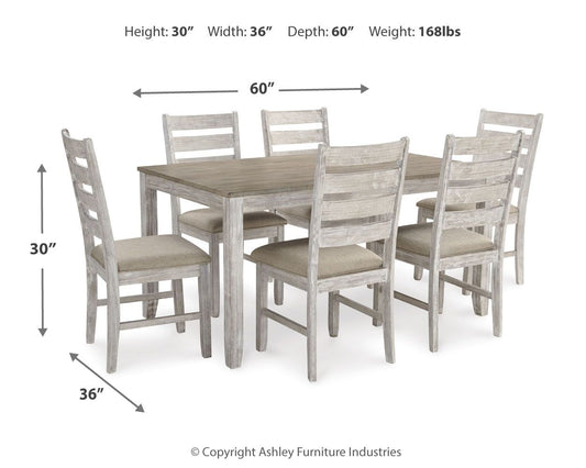 Skempton - Dining Room Table Set (Set of 7) - White