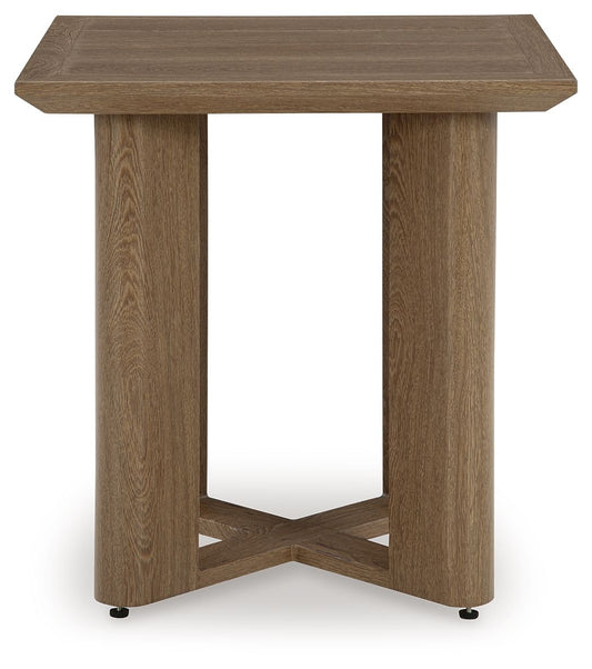 Serene Bay - Square End Table - Dark Brown