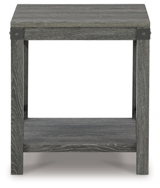 Freedan - Square End Table - Grayish Brown