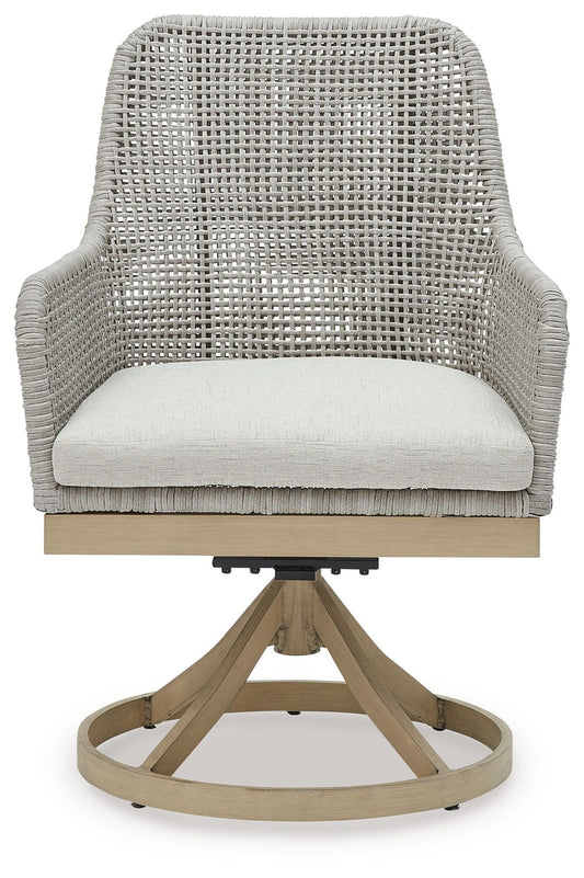 Seton Creek - Swivel Chair With Cushion (Set of 2) - Gray