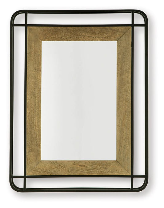 Beelman - Accent Mirror - Black / Brown