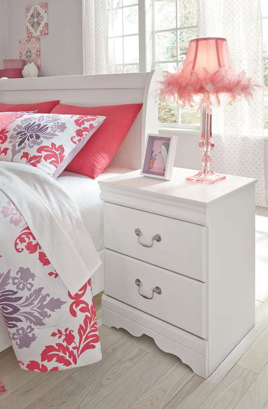 Anarasia - Two Drawer Night Stand - White