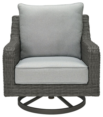 Elite Park - Swivel Lounge With Cushion - Gray