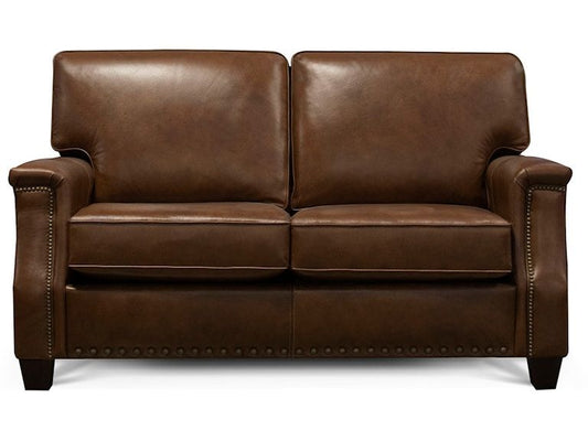 Salem - Leather Loveseat With Nails