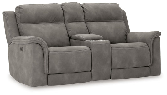Next-Gen Durapella - Reclining Power Loveseat With Console