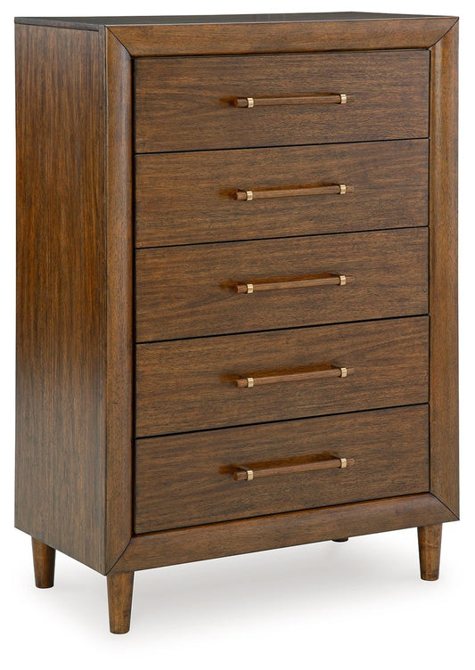 Lyncott - Five Drawer Chest - Brown