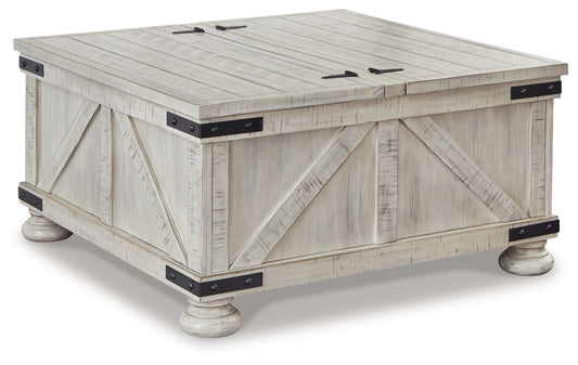 Carynhurst - Cocktail Table with Storage - Whitewash