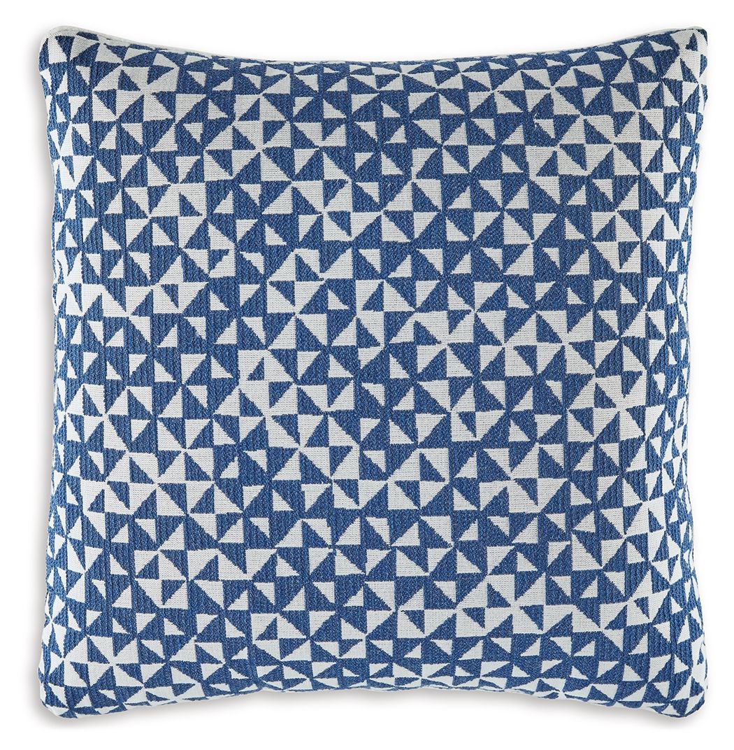 Jaycott Next-Gen Nuvella - Indoor/Outdoor Pillow (Set of 4) - Blue / White
