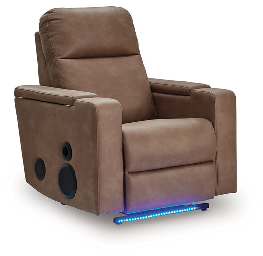 Lorrenton - Glider Power Recliner With Audio System - Caramel