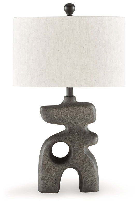 Danacy - Paper Table Lamp - Distressed Black