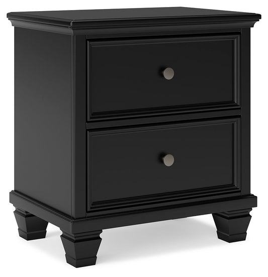 Lanolee - Two Drawer Nightstand - Black
