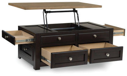 Drazmine - Lift Top Cocktail Table - Brown